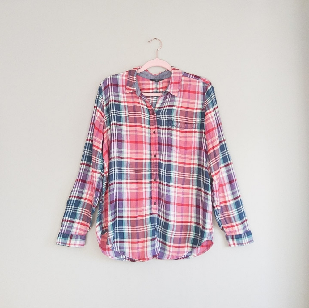 Lucky Brand Multi-Color Flannel - Picture 1 of 4